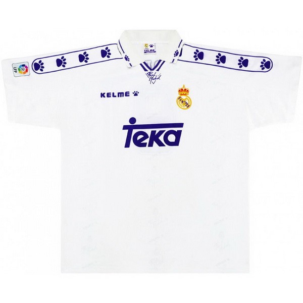 Tailandia Camiseta Real Madrid Primera Equipación Retro 1994 1996 Blanco